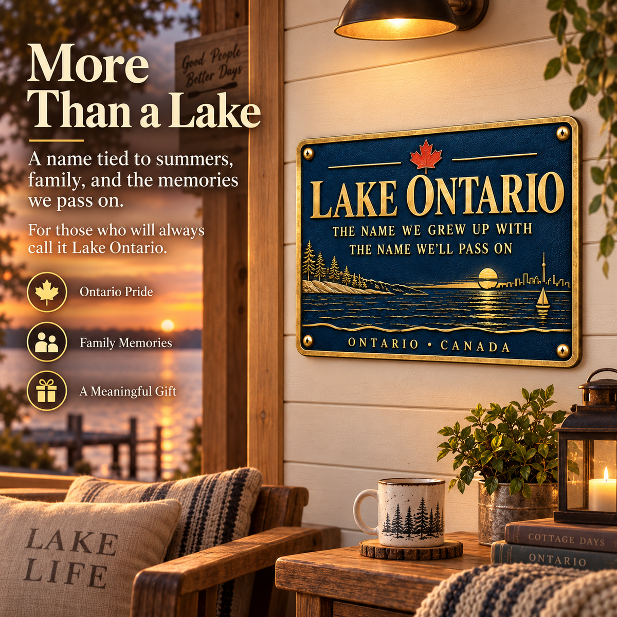 Lake Ontario Legacy Metal Wall Sign