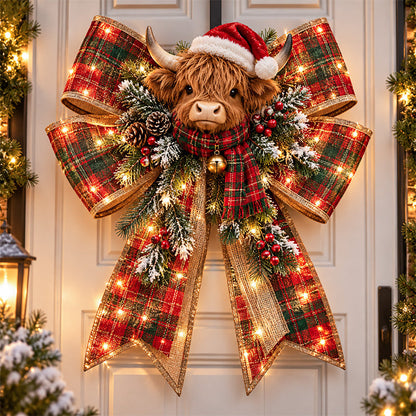 🎄 Christmas Sale 50% OFF! 🎀 Magic Bow Door Hangers – Oversized Light-Up Holiday Bows in 6 Festive Styles