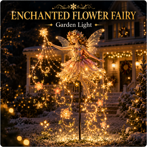 ✨ Enchanted Flower Fairy Solar Garden Light – Magical Glowing Outdoor Christmas Yard Decor 🧚🌸
