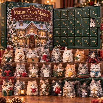 🐈 Maine Coon Manor™ – 24 Tiny Gentle Giants, 24 Unique Maine Coon Collectibles