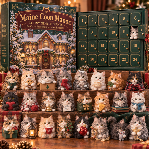 🐈 Maine Coon Manor™ – 24 Tiny Gentle Giants, 24 Unique Maine Coon Collectibles