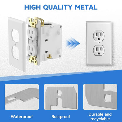 Metal Outlet Spacer Plates – Flush-Fit Leveling for Loose & Recessed Outlets