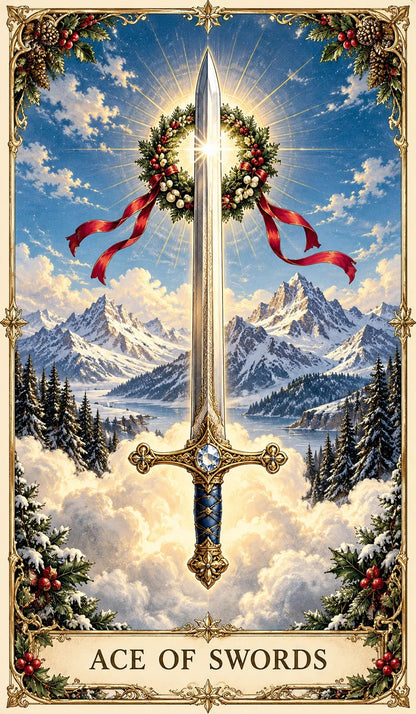 🔥Last Day 50% OFF -🎄 Christmas Magic Tarot Deck | 78 Festive Cards & 12-Day Holiday Ritual