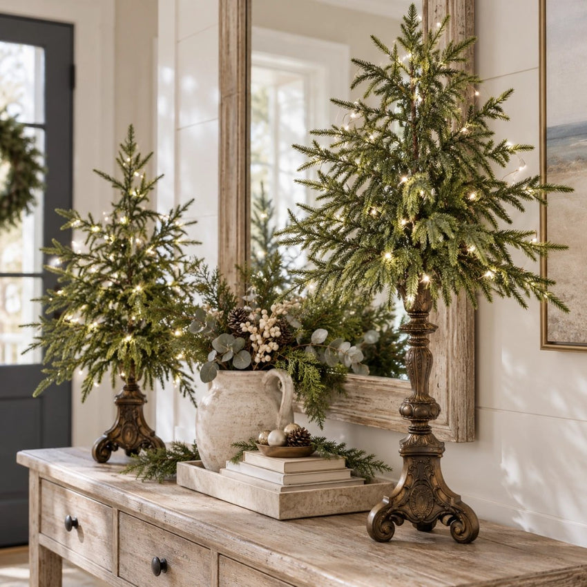 Battery powered Norfolk pine Christmas tree