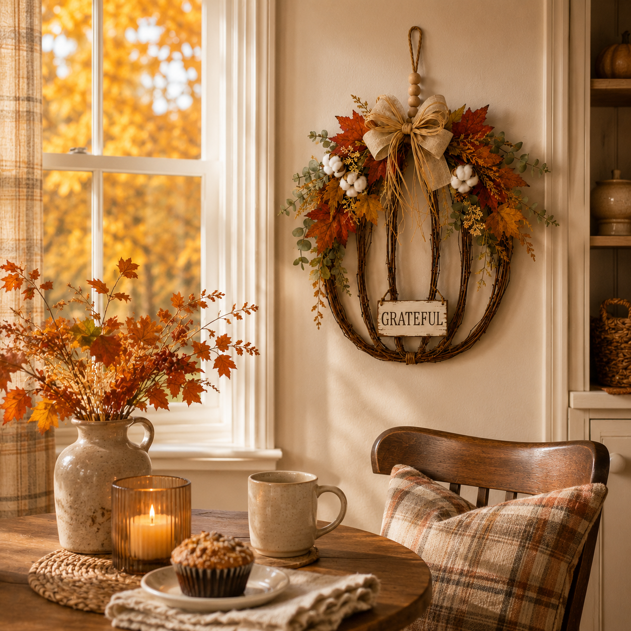 Fall Pumpkin Door Hanging Decor