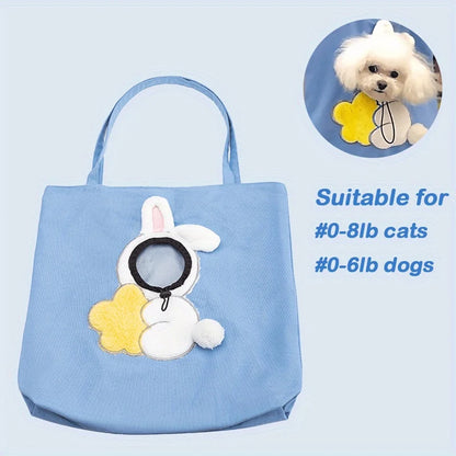 Pet Carrier Sling Bag – Breathable Canvas Shoulder Bag for Small Dogs & Cats