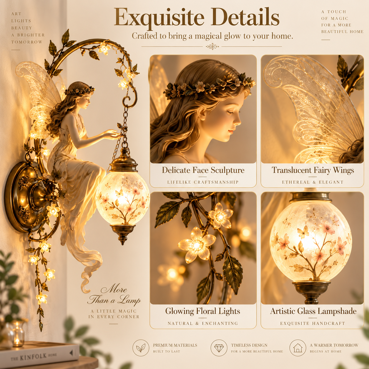 🧚✨ Enchanted Fairy Blossom Lantern Wall Light 🌸🏮