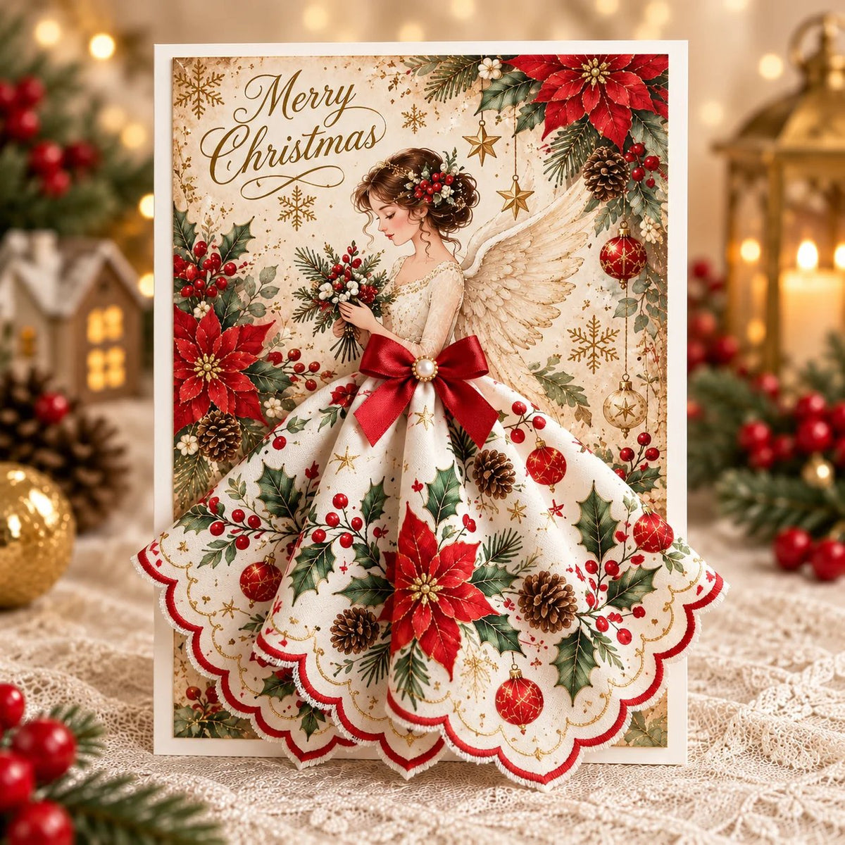 Dimensional Christmas Angel Card