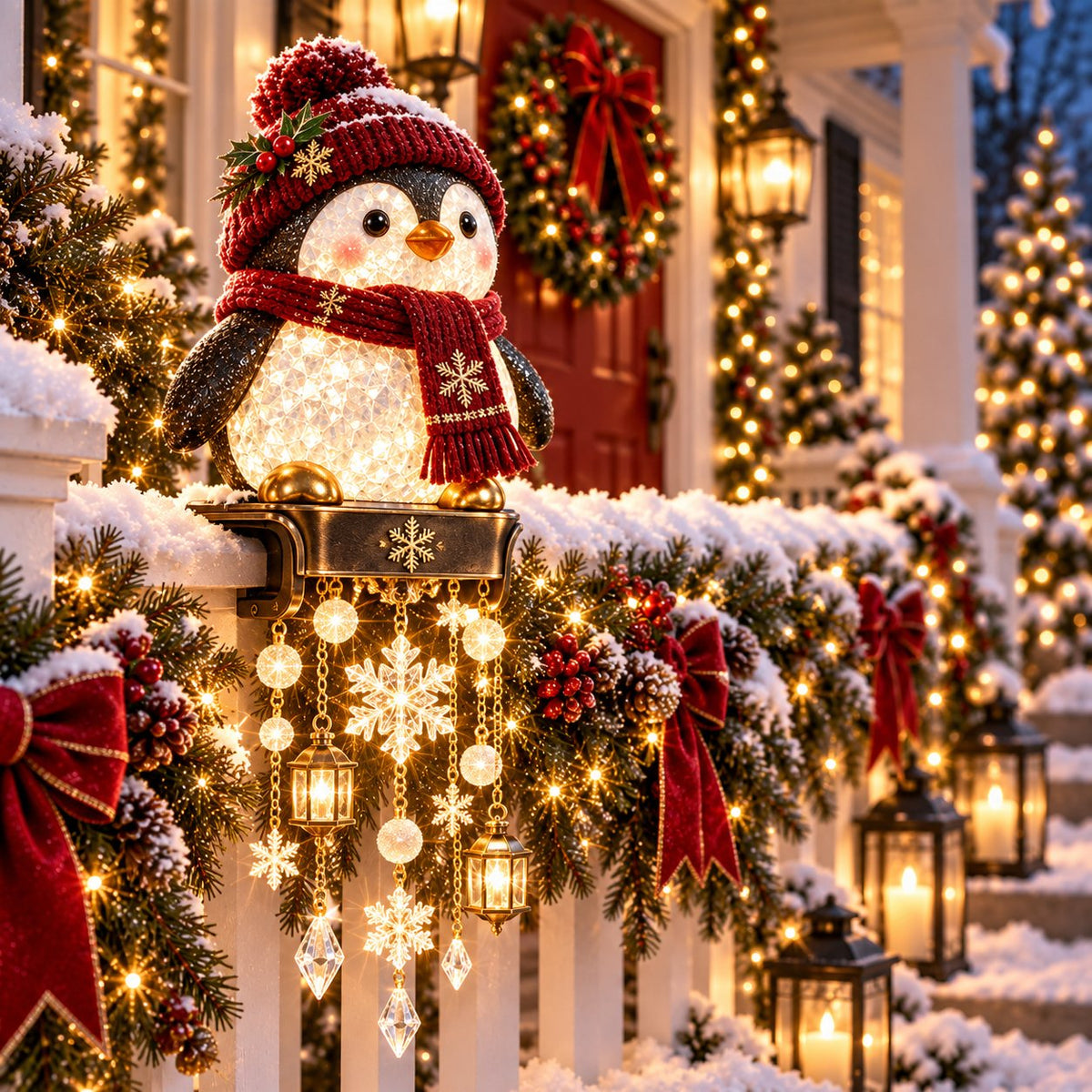 🎄 Weihnachtslichter fürs Verandageländer – 4 festliche Figuren-Designs