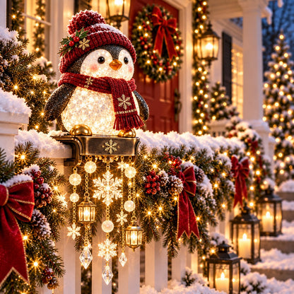🎄 Weihnachtslichter fürs Verandageländer – 4 festliche Figuren-Designs