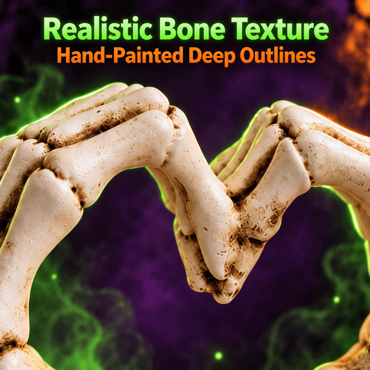 Skeleton heart hand Gothic home decor