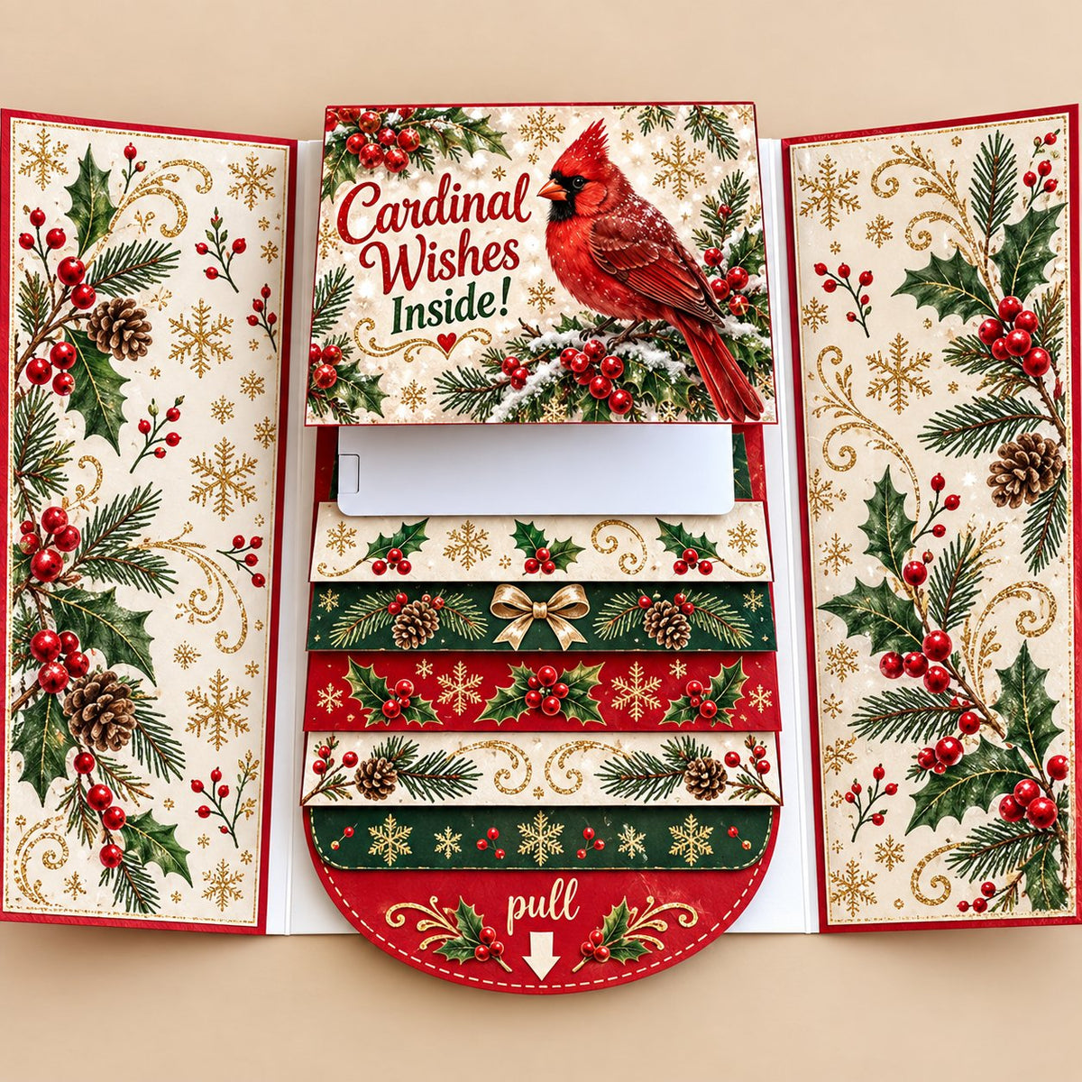 ⏰LAST DAY 49% OFF - 2026 New🎅🎁 Waterfall Christmas Gift Card Booklet 💳✨