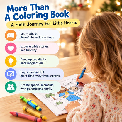 🙏 Little Hearts with Jesus™ Kids Coloring & Faith Activity Book