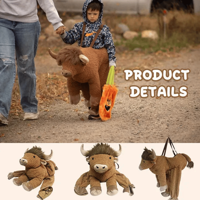 Plush bull rider costume product details
