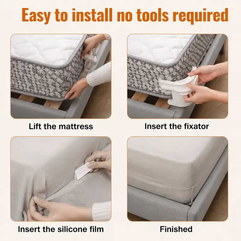 How to install bed sheet corner holders