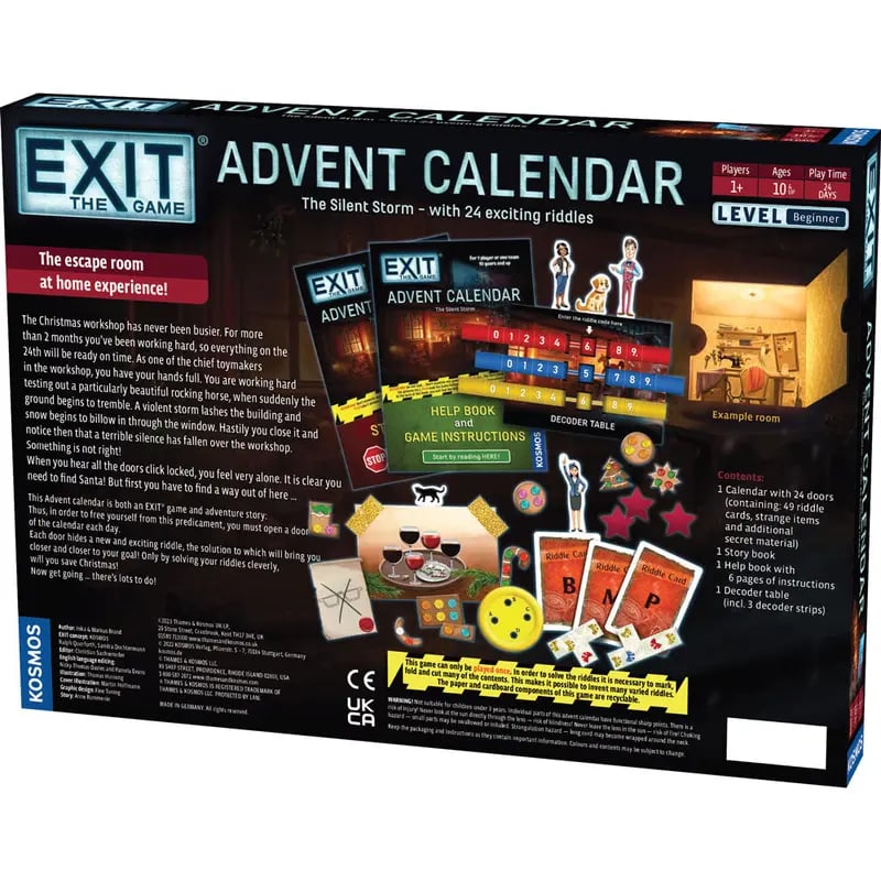 🔎🎄Escape the Workshop! Advent Calendar – 🗝️ ✨ 24 Days of Puzzle Adventure & Fun