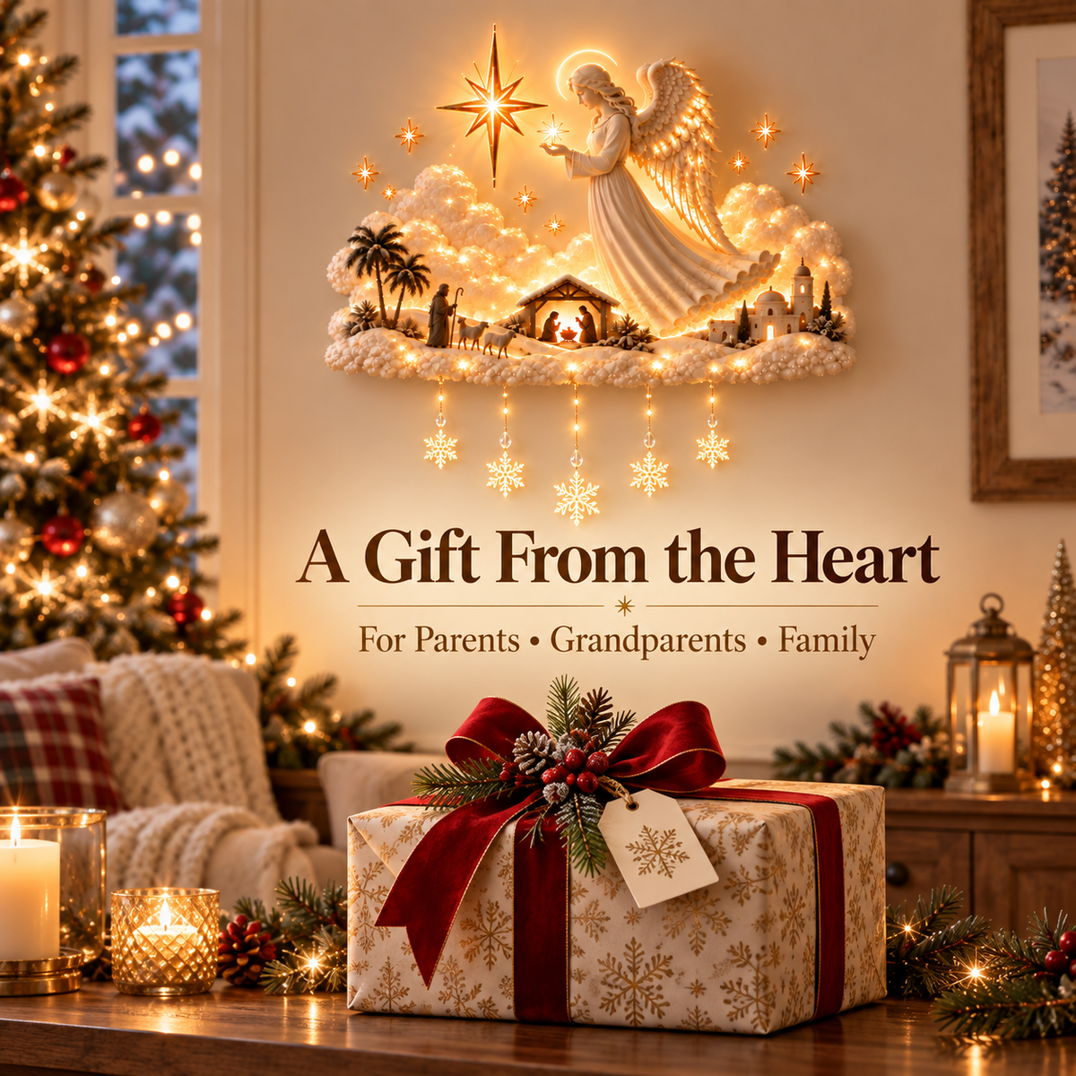 ✨ Angel of Bethlehem™ Christmas Blessing Wall Glow