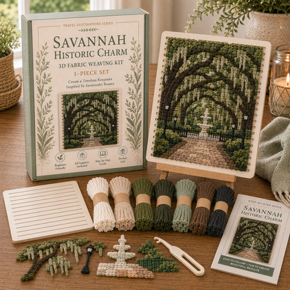 🗺️ American Destinations Fabric Weaving Kit