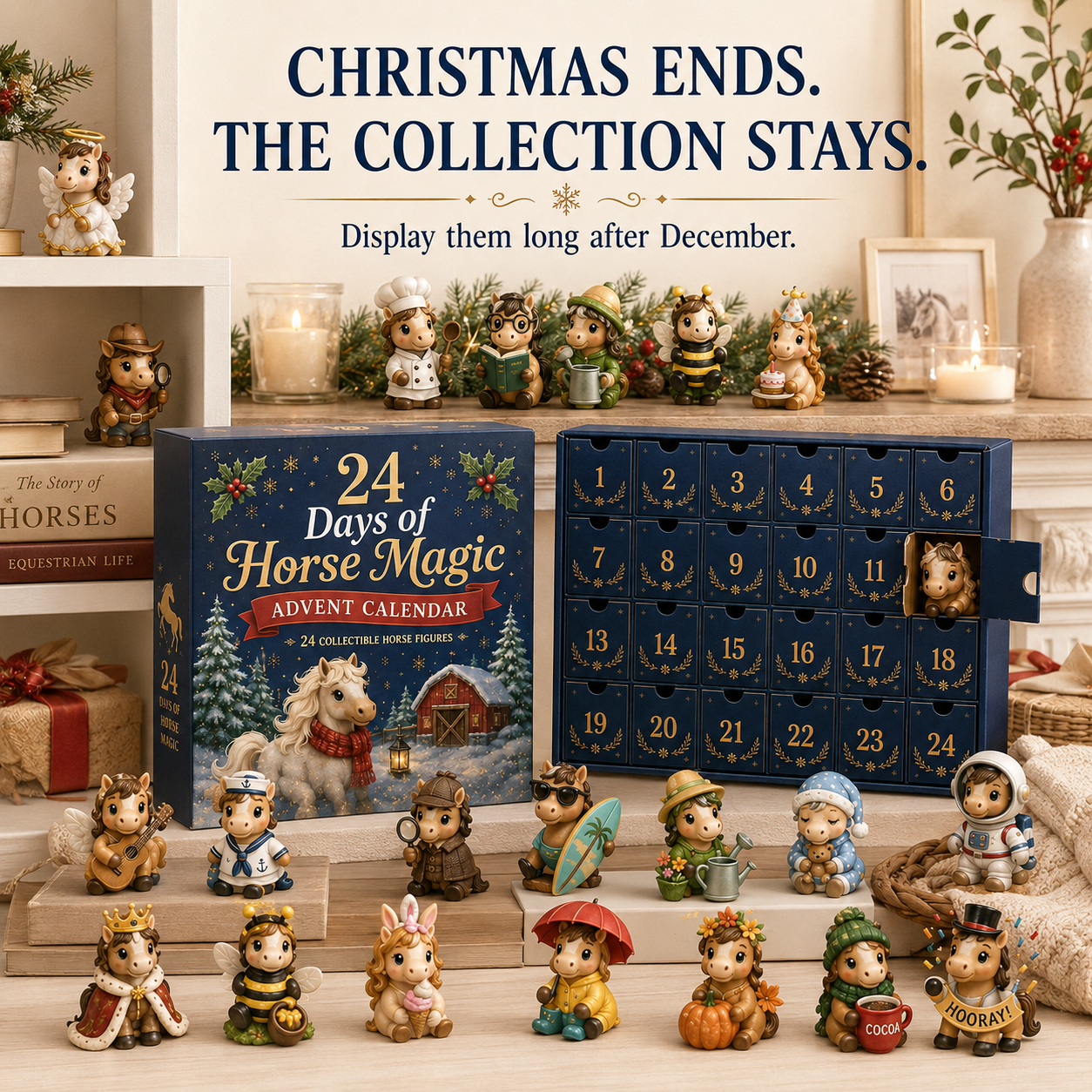 ⏰Limited Stock 50% OFF - 🎄 🐴2026 Horse Advent Calendar – 24 Days of Horse Magic