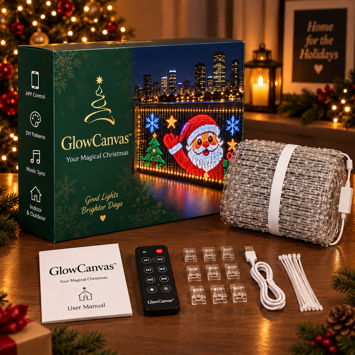 GlowCanvas package and included accessories