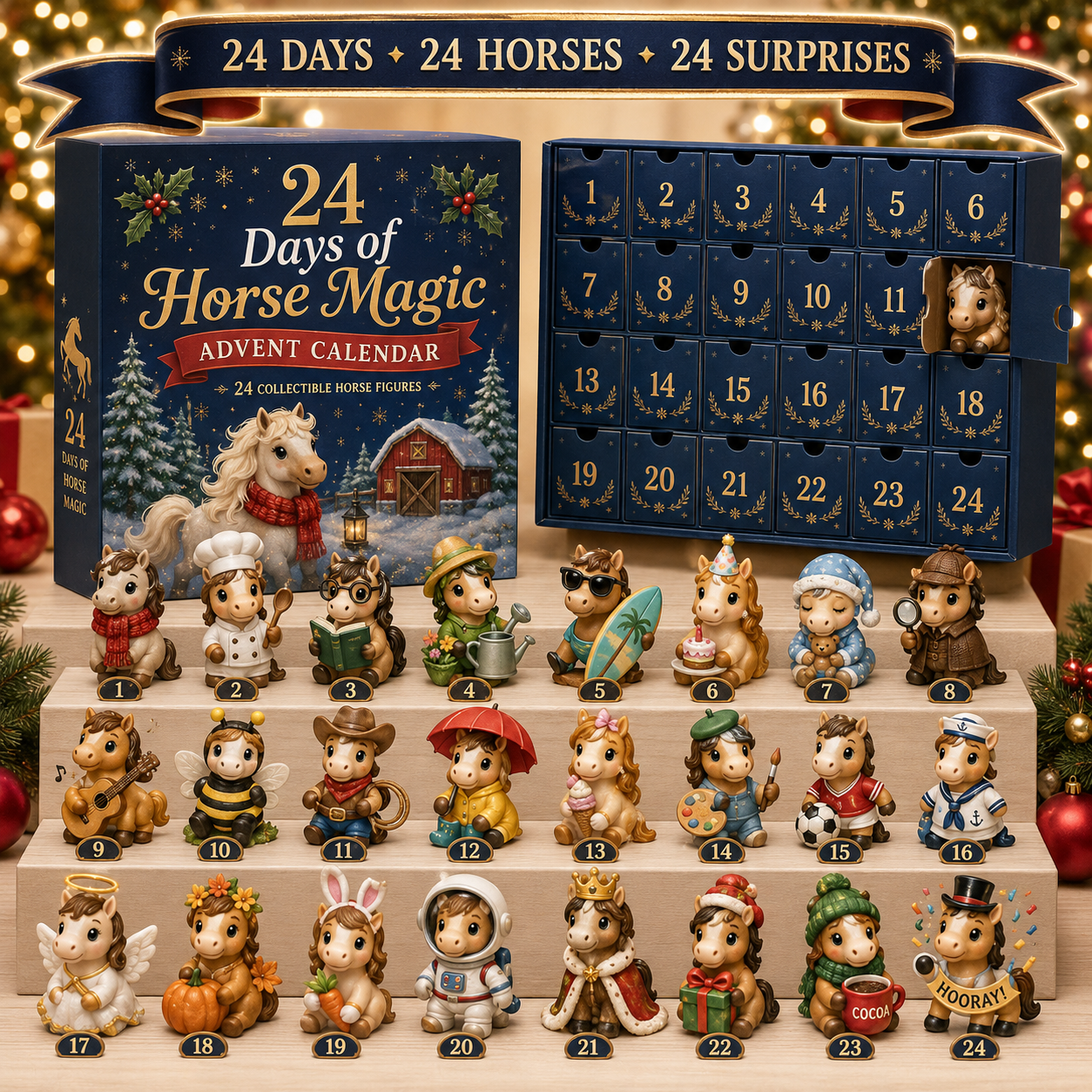 ⏰Limited Stock 50% OFF -🎄🐮 2026 Highland Cow Advent Calendar – 24 Days in Mistletoe Glen