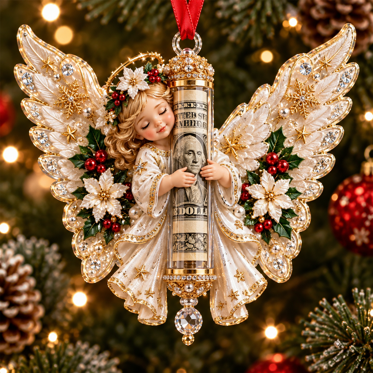 👼Christmas Angel Cash Holder Ornament