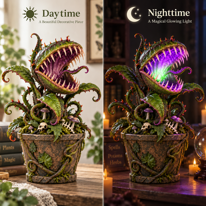 ⏰Limited Stock 50% OFF: Enchanted Carnivorous Plant Lamp 🌿✨ Fantasy Glowing Resin Decor