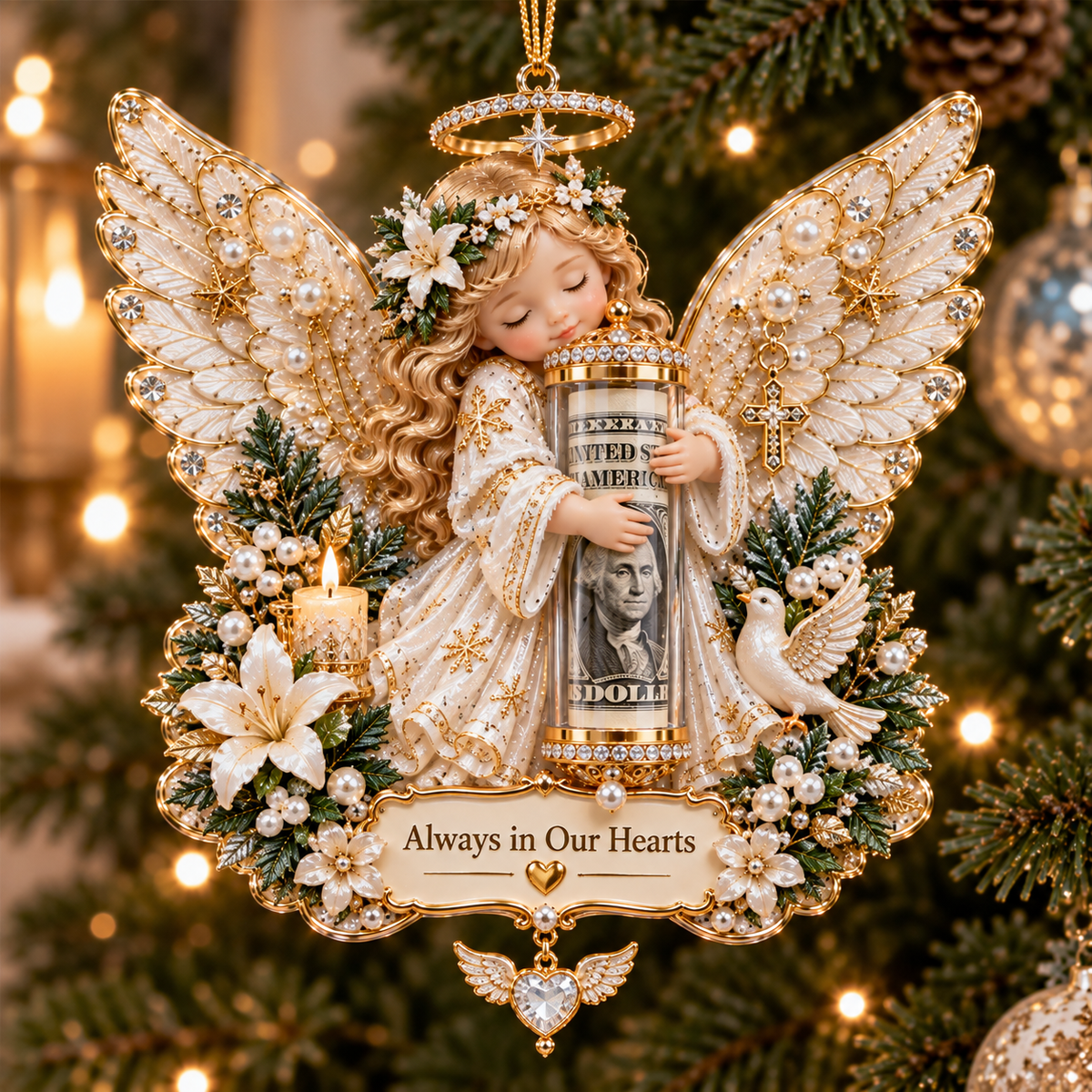 👼Christmas Angel Cash Holder Ornament