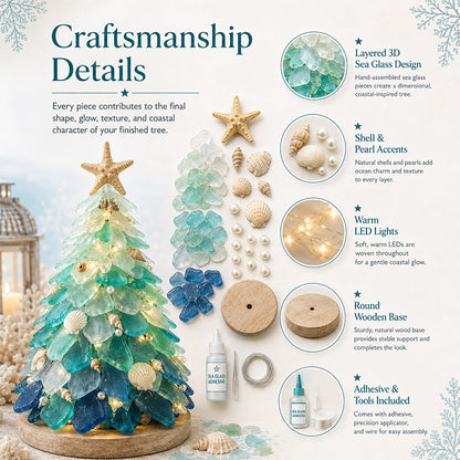 🌊🎄DIY Sea Glass 3D Christmas Tree Kit