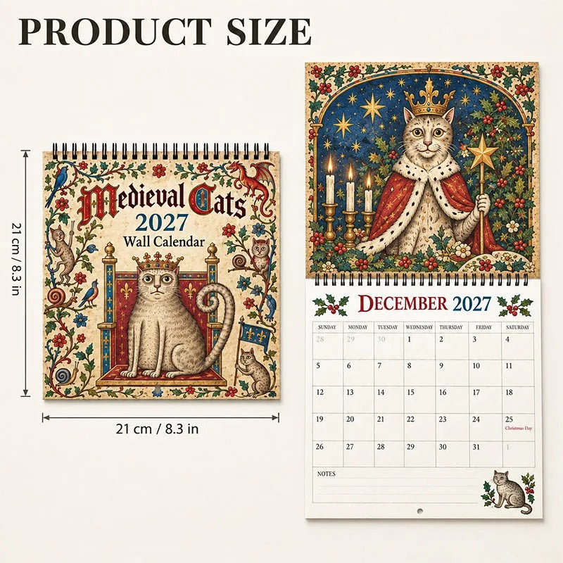 🐈🏰 Medieval Catastrophes 2027 — 12 Months of Historically Questionable Cats
