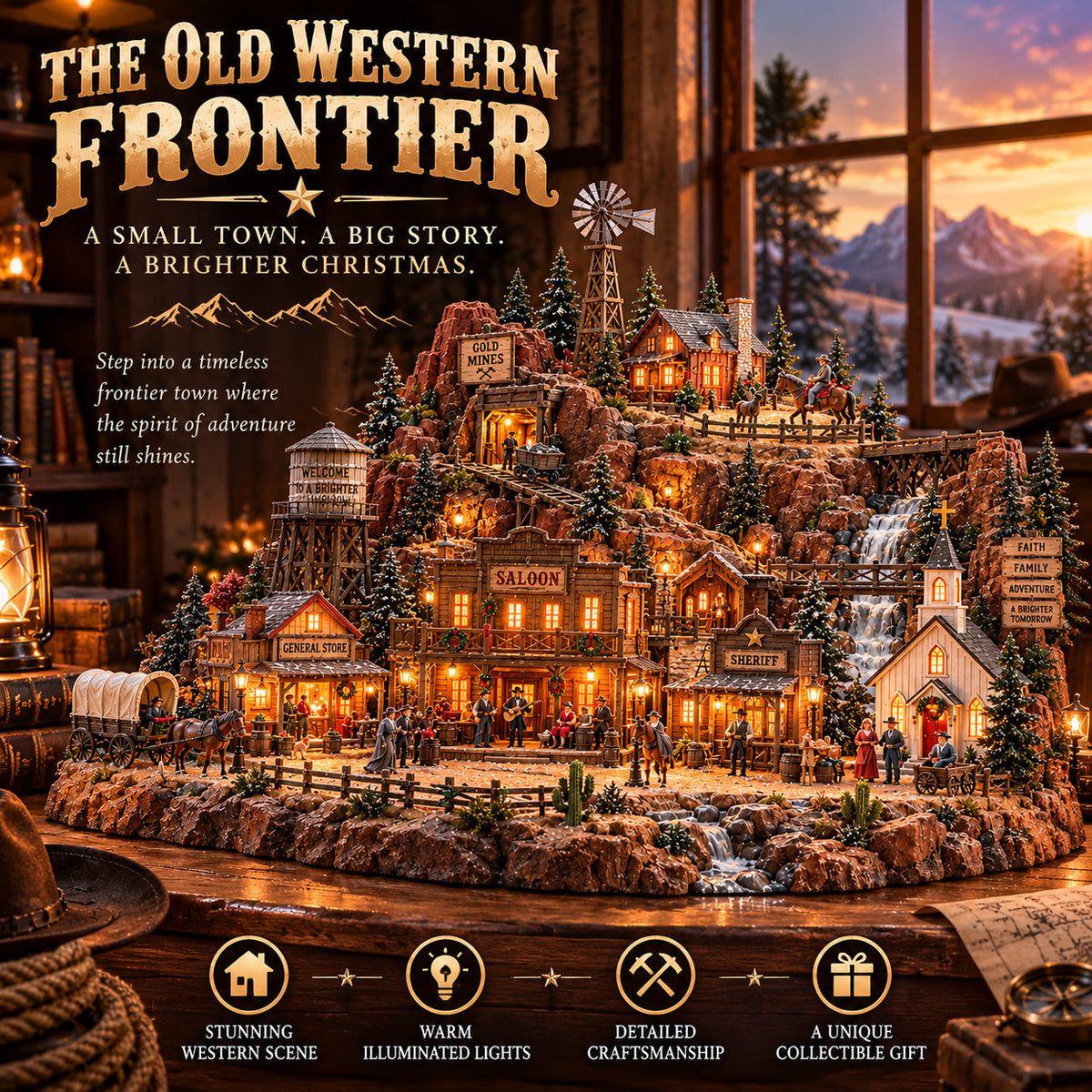 🤠 Ready to Bring the Old West Home?! ⭐ The Old Western Frontier – A Glowing Town Full of Legendary Stories!