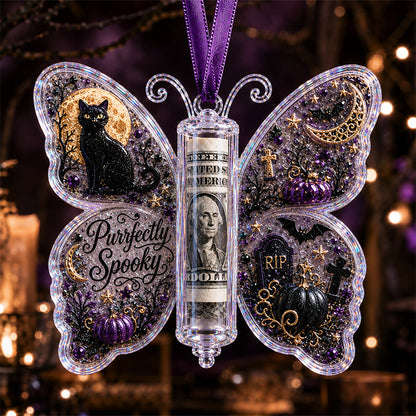 🦋🎃 Halloween Butterfly Cash Holder Ornament