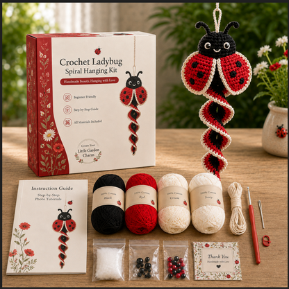 🔥Buy 3 Get 1 Free🎁Crochet Spiral Hanging Kit – Beginner-Friendly DIY Garden Animal Decor 🧶🌿