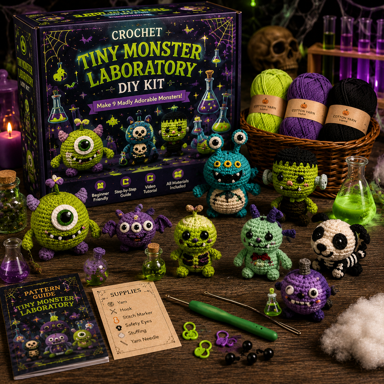 Tiny Monster Laboratory Crochet DIY Kit