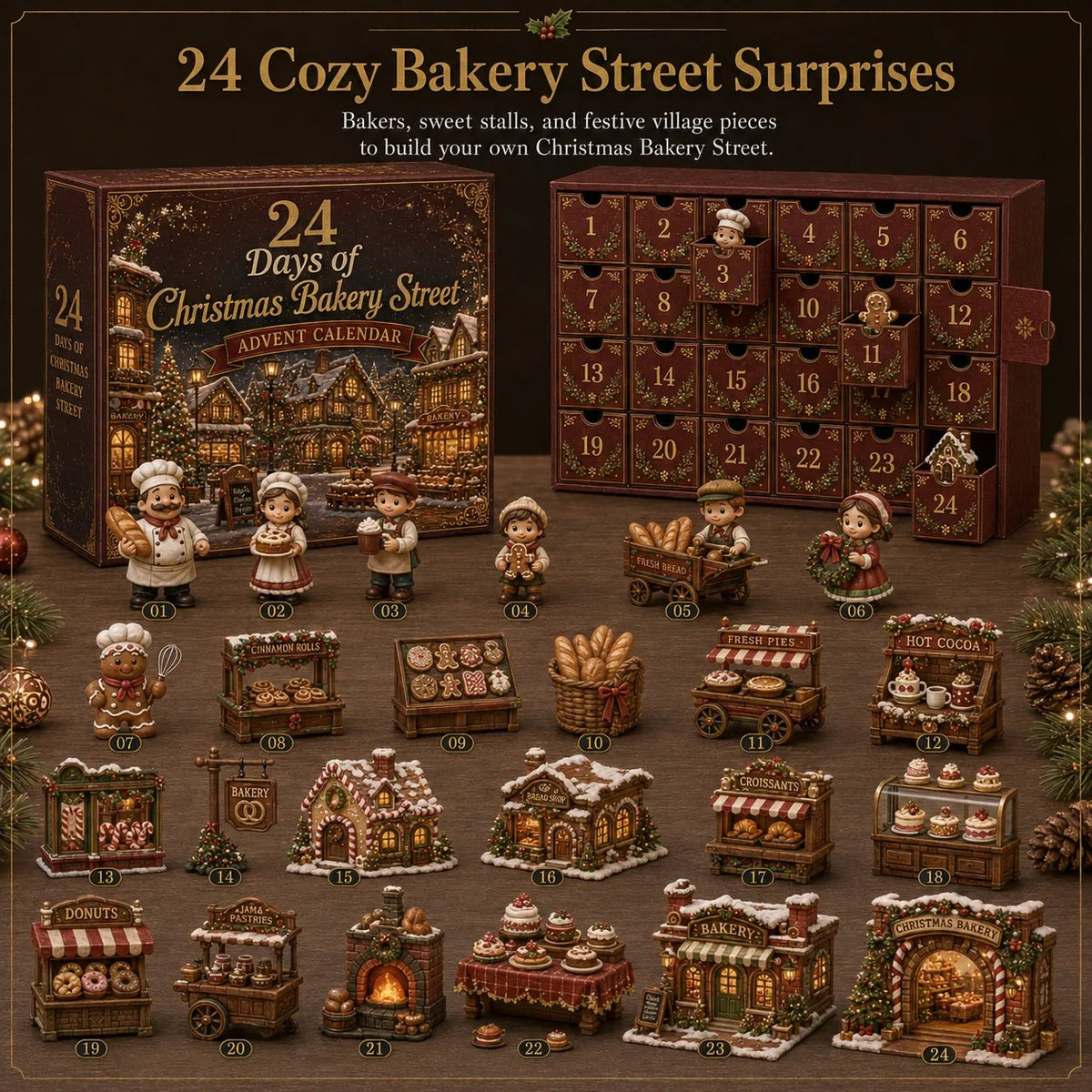 🎄 Christmas Village Friends – 24-Day Miniature Holiday Collection
