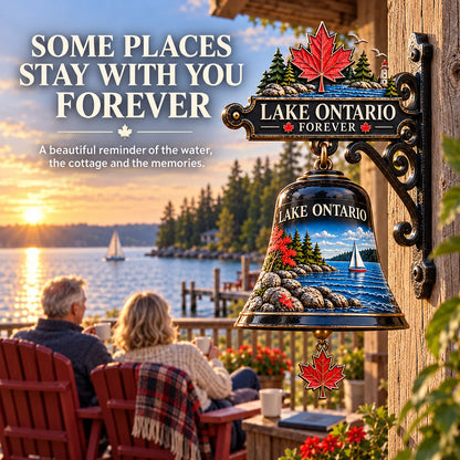 🍁 Lake Ontario Heritage Bell™ – Vintage Lakeside Hanging Chime 🔔