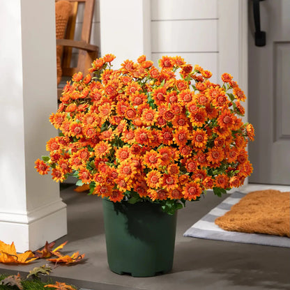💥On Sale Today Only🌼- Artificial Outdoor Sunset Mums Flowers