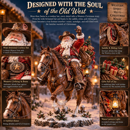 🤠🎄 Home for Christmas Cowboy Santa – Rustic Western Holiday Memory Keepsake