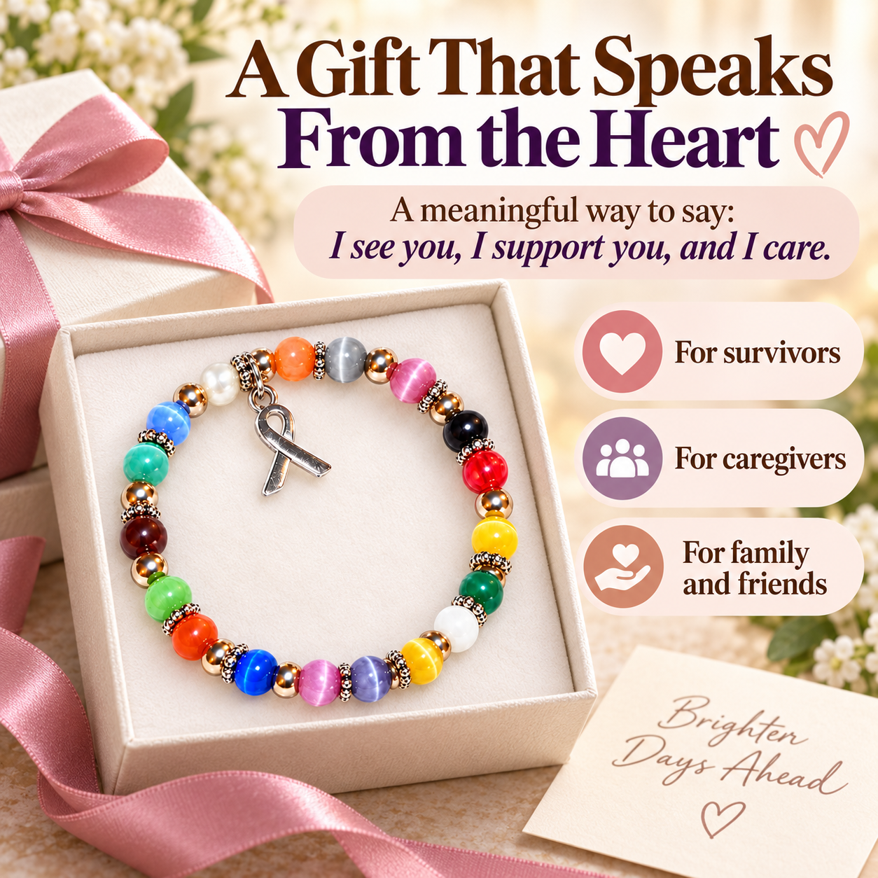 🎗️ 18 Colors of Courage Cancer Awareness Bracelet – Wear Hope, Strength & Support
