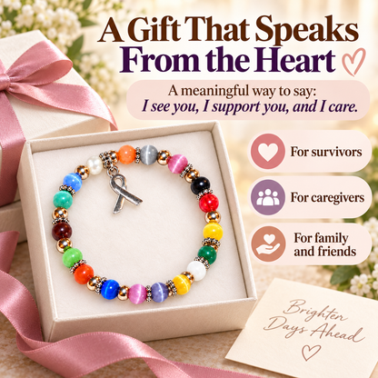 🎗️ 18 Colors of Courage Cancer Awareness Bracelet – Wear Hope, Strength & Support