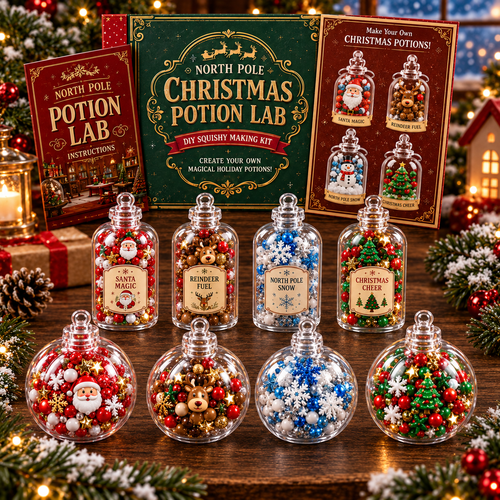 🎄 North Pole Christmas Potion Lab – 8-Piece DIY Squishy Making Kit