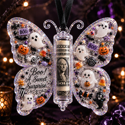 🦋🎃 Halloween Butterfly Cash Holder Ornament