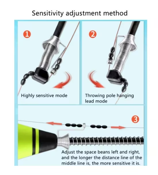 Fishing bobber sensitivity adjustment