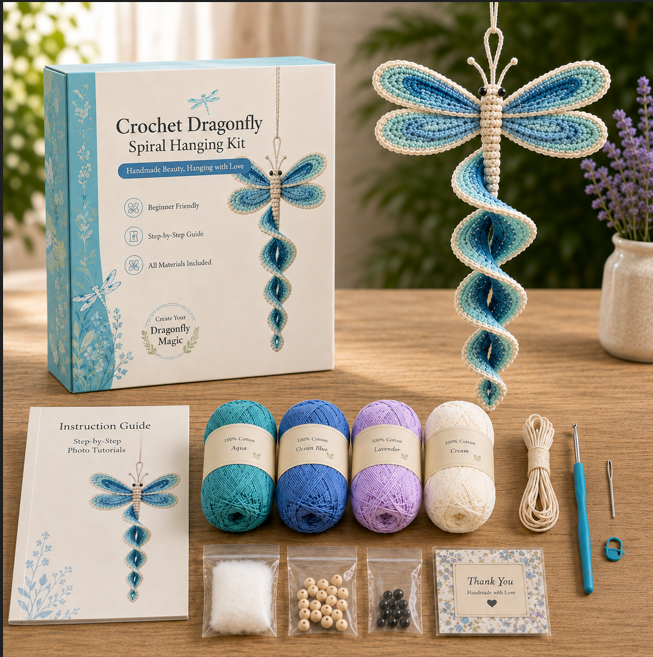 🔥Buy 3 Get 1 Free🎁Crochet Spiral Hanging Kit – Beginner-Friendly DIY Garden Animal Decor 🧶🌿