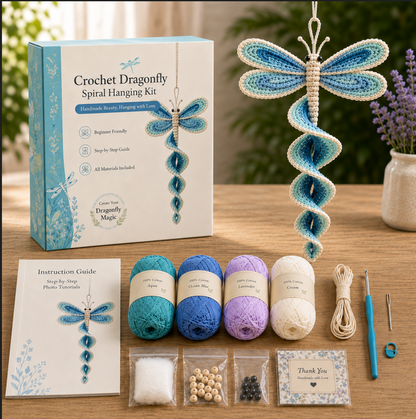 🔥Buy 3 Get 1 Free🎁Crochet Spiral Hanging Kit – Beginner-Friendly DIY Garden Animal Decor 🧶🌿