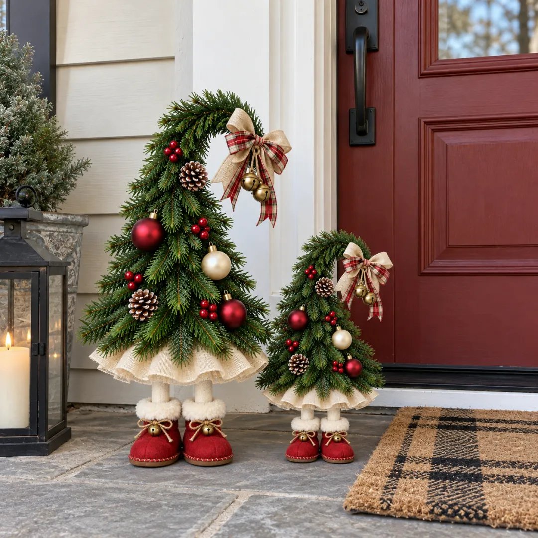 Christmas elf-style tree decoration: a seasonal welcome