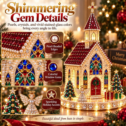 ✨🔥Sparkling Christmas Church DIY Gem Art Kit