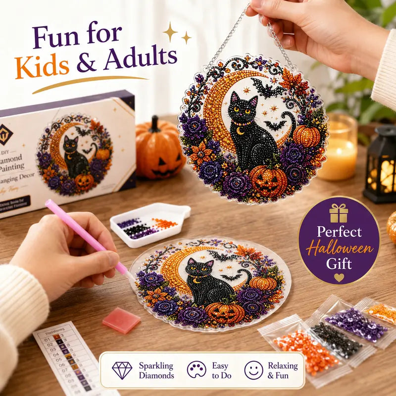 Halloween diamond painting hanging ornament kit