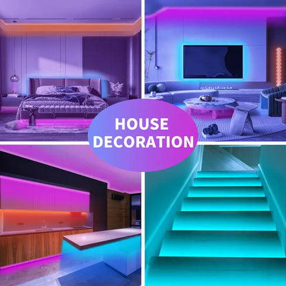 Smart RGB LED Strip Lights – App-Controlled Music Sync Ambient Lighting
