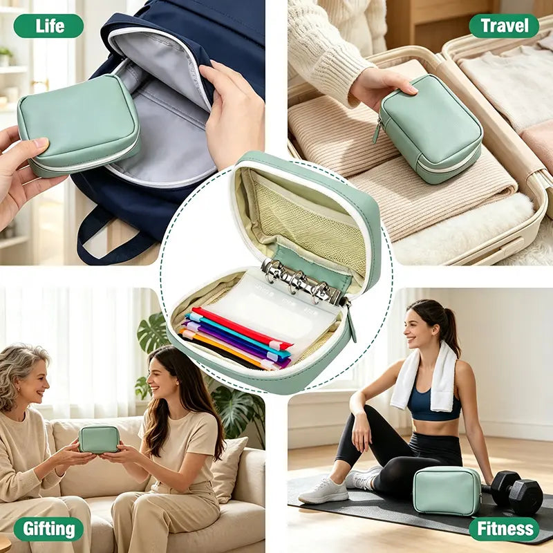 Waterproof Pill Pouch Set, 14pcs Bags Inside, A8 Waterproof Pill Organizer Set, 7 to 14 Days of Meds 💊